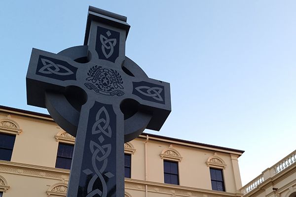 Celtic Cross created by T. Wrafter & Sons Brisbane stonemasons.