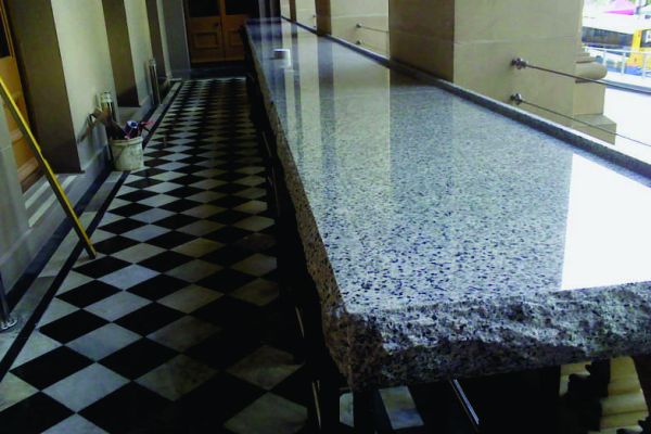 Patrons who dine at the Fat Noodle, Treasury Casino get to enjoy beautiful granite table tops when eating outside.